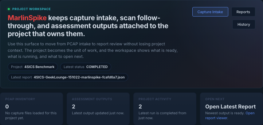 MarlinSpike workbench screenshot